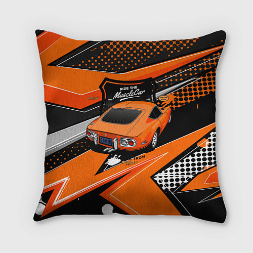 Подушка квадратная Vintage Tron Ретро-автомобиль / 3D-принт – фото 1