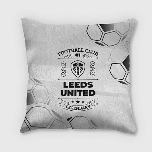 Подушка квадратная Leeds United Football Club Number 1 Legendary / 3D-принт – фото 1