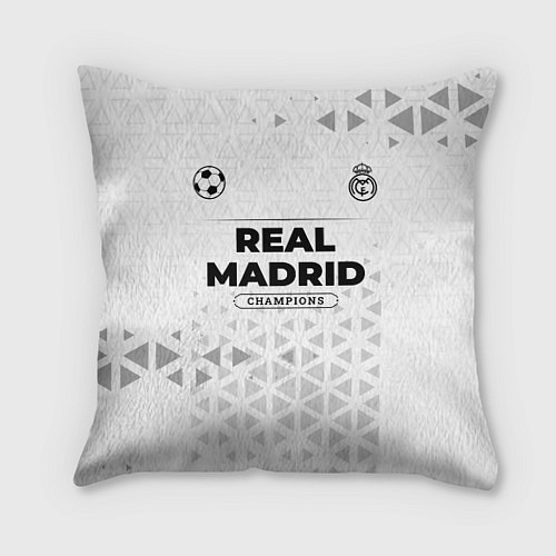 Подушка квадратная Real Madrid Champions Униформа / 3D-принт – фото 1