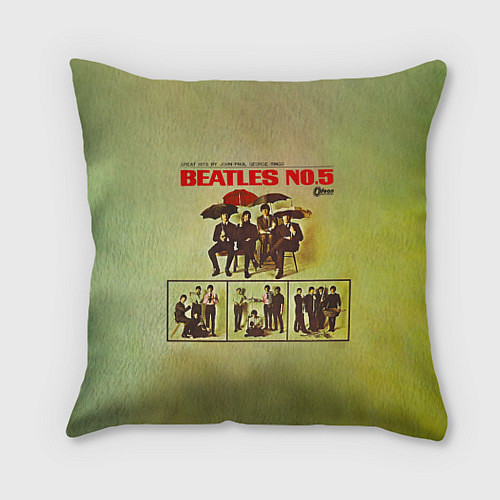 Подушка квадратная Beatles N0 5 / 3D-принт – фото 1