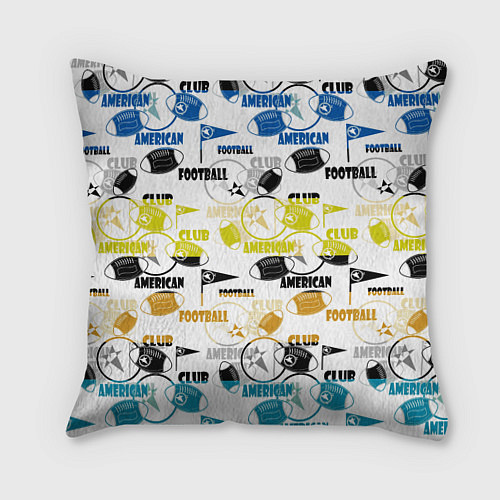 Подушка квадратная American football sports pattern / 3D-принт – фото 1