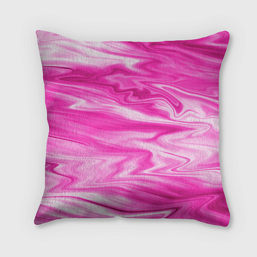 Подушка квадратная Розовая мраморная текстура / 3D-принт – фото 1