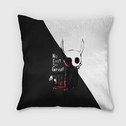 Подушка квадратная Hollow Knight черно-белое, цвет: 3D-принт