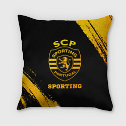 Подушка квадратная Sporting - gold gradient