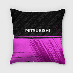 Подушка квадратная Mitsubishi pro racing: символ сверху, цвет: 3D-принт