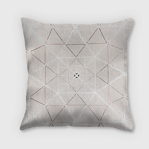 Подушка квадратная Абстрактные геометрические линии и точки / 3D-принт – фото 1