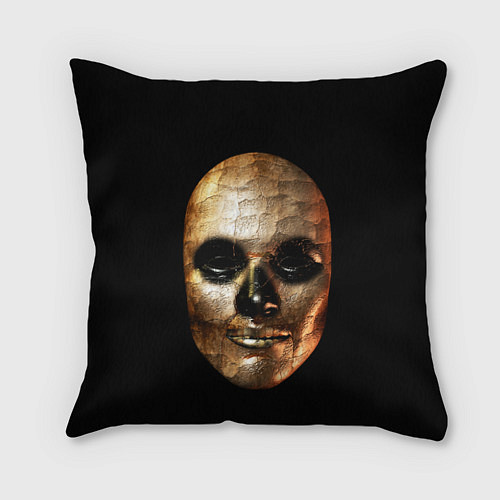 Подушка квадратная Золотая маска Хэллоуин / 3D-принт – фото 1