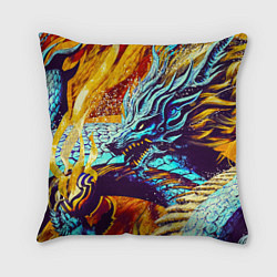 Подушка квадратная Японский Дракон В Огне, цвет: 3D-принт