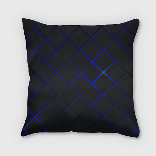 Подушка квадратная Неоновая текстура прямоугольники / 3D-принт – фото 1