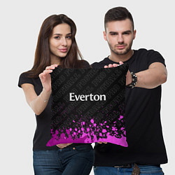 Подушка квадратная Everton pro football: символ сверху, цвет: 3D-принт — фото 2