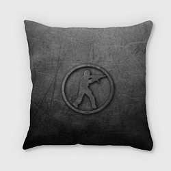 Подушка квадратная Чугунный логотип Counter Strike, цвет: 3D-принт