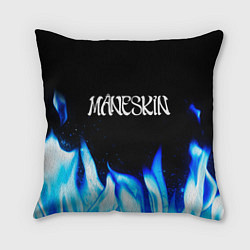 Подушка квадратная Maneskin blue fire, цвет: 3D-принт