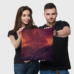 Подушка квадратная Галактический пожар, цвет: 3D-принт — фото 2