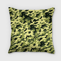 Подушка квадратная Камуфляж Зеленые листья