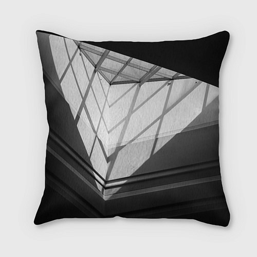Подушка квадратная Абстрактные тени и геометрические фигуры / 3D-принт – фото 1