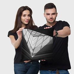 Подушка квадратная Абстрактные тени и геометрические фигуры, цвет: 3D-принт — фото 2