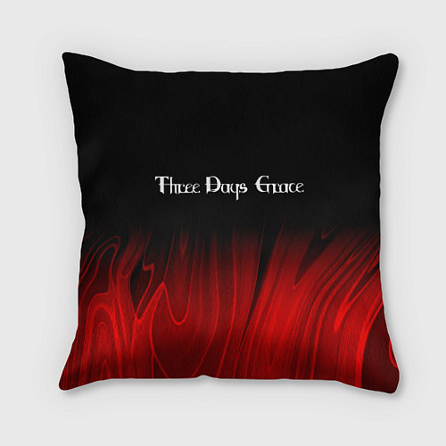 Подушка квадратная Three Days Grace red plasma / 3D-принт – фото 1