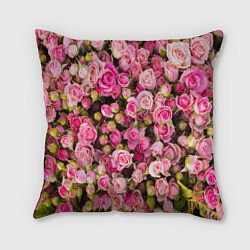 Подушка квадратная Фон из розовых роз