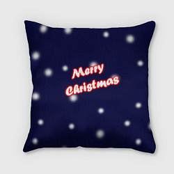 Подушка квадратная Merry Christmas Неон, цвет: 3D-принт