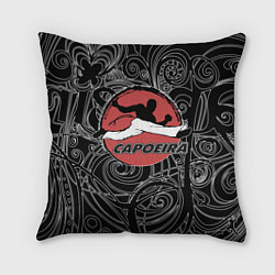 Подушка квадратная Capoeira fighter jump, цвет: 3D-принт