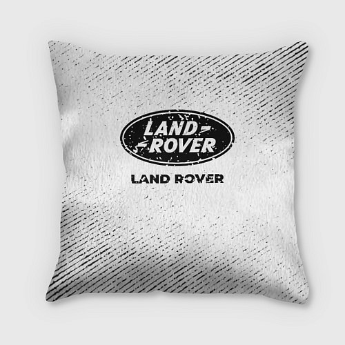 Подушка квадратная Land Rover с потертостями на светлом фоне / 3D-принт – фото 1