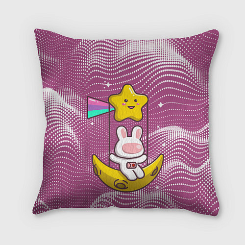 Подушка квадратная Эмонг Ас в костюме зайчика / 3D-принт – фото 1