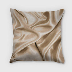 Подушка квадратная Струящаяся золотистая ткань, цвет: 3D-принт