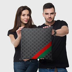 Подушка квадратная В стиле gucci, цвет: 3D-принт — фото 2