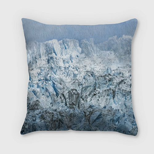 Подушка квадратная Ледяные горы со снегом / 3D-принт – фото 1