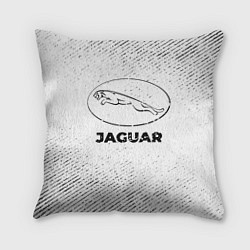 Подушка квадратная Jaguar с потертостями на светлом фоне, цвет: 3D-принт