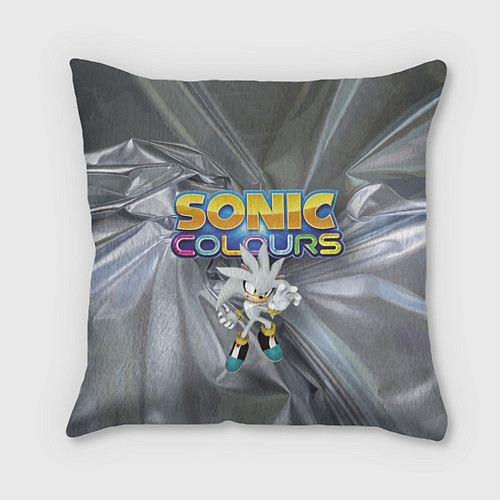 Подушка квадратная Silver Hedgehog - Sonic - Video Game / 3D-принт – фото 1