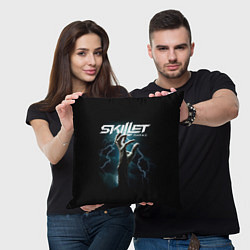 Подушка квадратная Группа Skillet, цвет: 3D-принт — фото 2