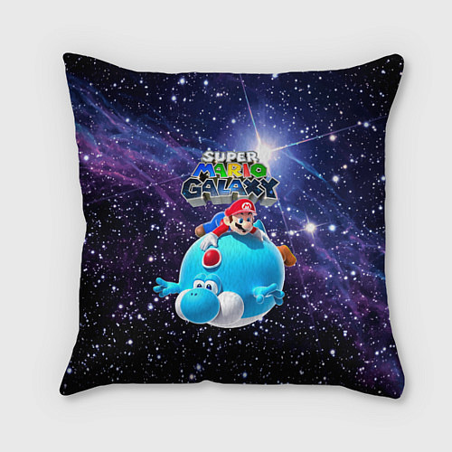 Подушка квадратная Super Mario Galaxy - Nintendo / 3D-принт – фото 1