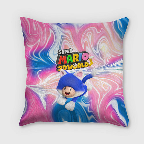 Подушка квадратная Toad - Super Mario 3D World - Nintendo / 3D-принт – фото 1