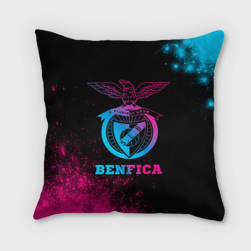 Подушка квадратная Benfica - neon gradient / 3D-принт – фото 1