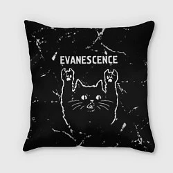 Подушка квадратная Группа Evanescence и рок кот, цвет: 3D-принт