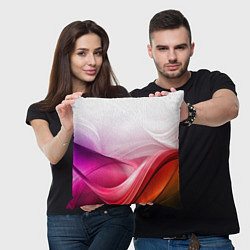 Подушка квадратная Кремовый дизайн, цвет: 3D-принт — фото 2