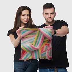 Подушка квадратная Мармеладная лента, цвет: 3D-принт — фото 2