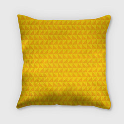 Подушка квадратная Геометрия - желтые треугольники