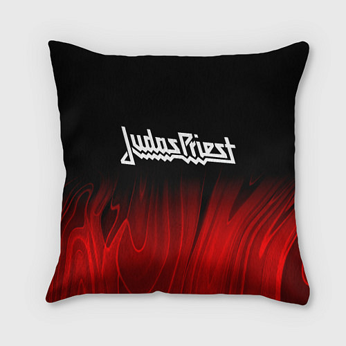 Подушка квадратная Judas Priest red plasma / 3D-принт – фото 1