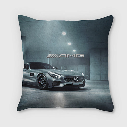 Подушка квадратная Mercedes AMG - Motorsport / 3D-принт – фото 1
