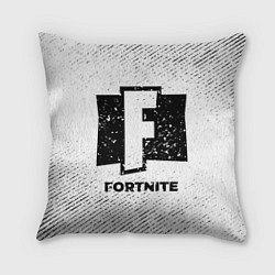 Подушка квадратная Fortnite с потертостями на светлом фоне, цвет: 3D-принт