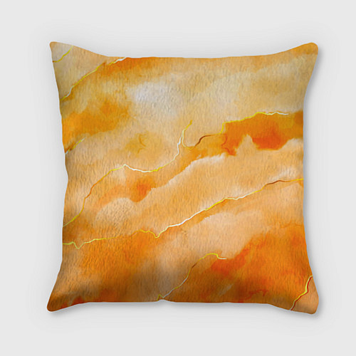 Подушка квадратная Оранжевое настроение / 3D-принт – фото 1