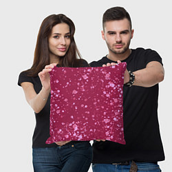 Подушка квадратная Текстура Розовый взрыв, цвет: 3D-принт — фото 2