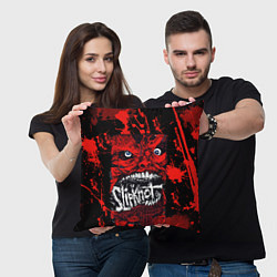 Подушка квадратная Slipknot red blood, цвет: 3D-принт — фото 2