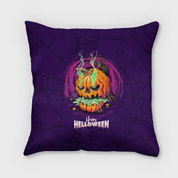 Подушка квадратная Злобная тыква Хэллоуин, цвет: 3D-принт