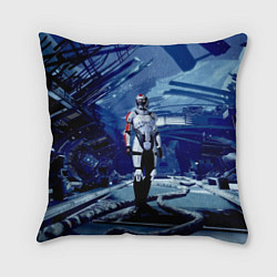 Подушка квадратная Mass Effect 2 - место гибели Нормандии, цвет: 3D-принт