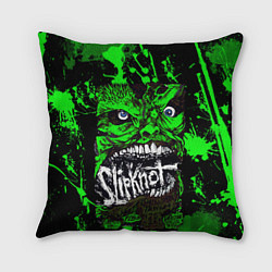 Подушка квадратная Slipknot - green monster по, цвет: 3D-принт