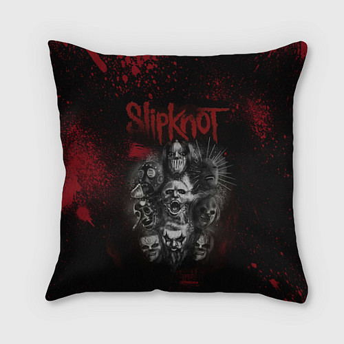 Подушка квадратная Slipknot dark red / 3D-принт – фото 1