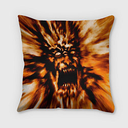 Подушка квадратная Fire demon scream, цвет: 3D-принт